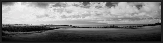 Living Moments Media Open Edition Acrylic / 12" x 48" / Black Monochromatic Majesty Monochromatic Majesty: Panoramic Golf Art Inspired by Ansel Adams