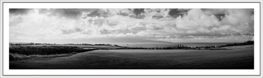 Living Moments Media Open Edition Acrylic / 12" x 48" / White w/ Border Monochromatic Majesty Monochromatic Majesty: Panoramic Golf Art Inspired by Ansel Adams