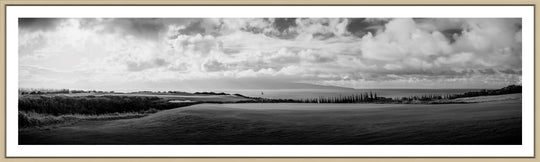 Living Moments Media Open Edition Acrylic / 12" x 48" / Natural w/ Border Monochromatic Majesty Monochromatic Majesty: Panoramic Golf Art Inspired by Ansel Adams