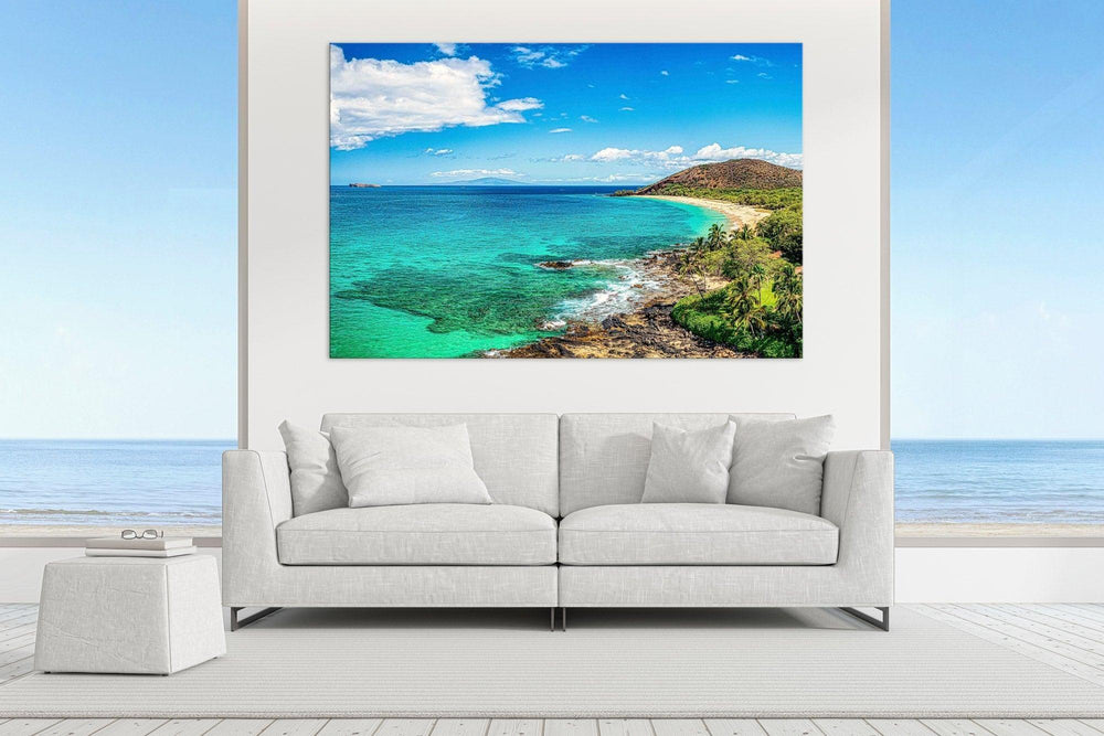 Big Beach Bliss - Maui Fine Art Collective - 3500-5500, 800-3500, beach, Best Moments, Best Sellers, Best Wall Artwork, blue, green, Hawaii, horizontal, Lance Ehrecke, makena, Maui Hawaii Fine Art Photography, Maui Hawaii Wall Art, ocean, open-edition, over-5500, Reef, sand, size-16x-24, size-24-x-36, size-40-x-60