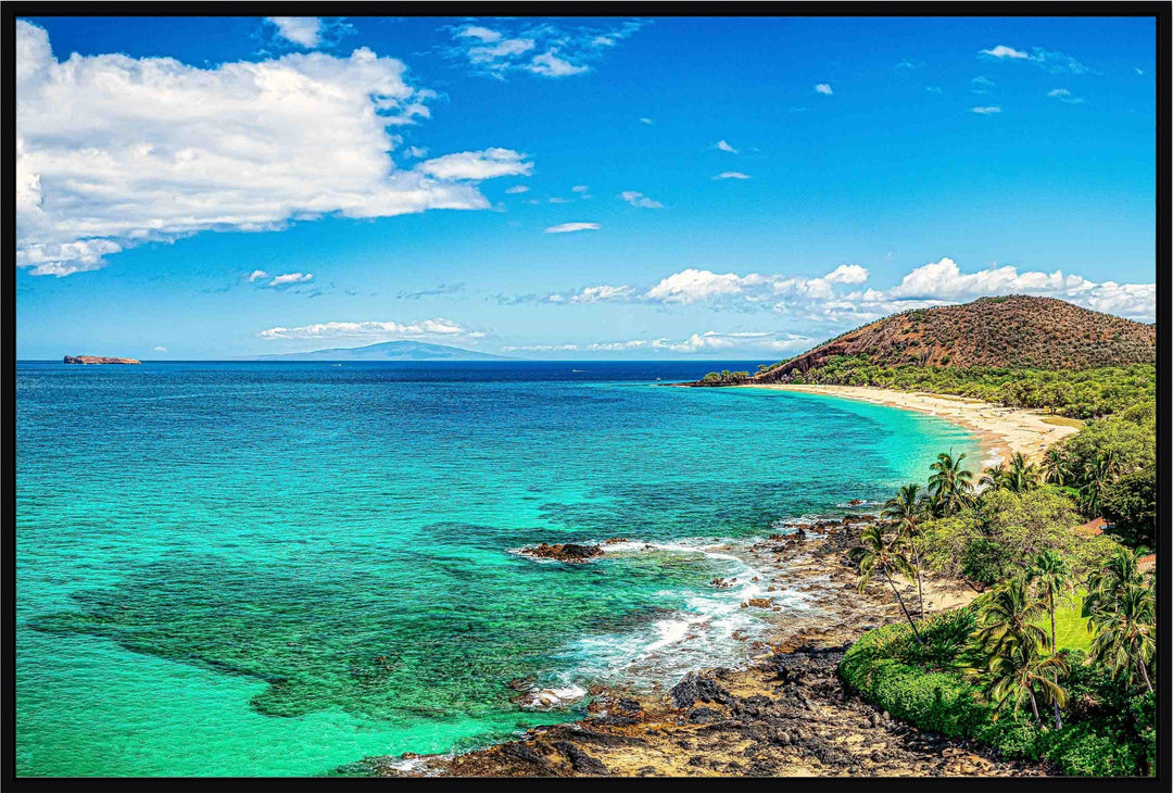 Big Beach Bliss - Maui Fine Art Collective - 3500-5500, 800-3500, beach, Best Moments, Best Sellers, Best Wall Artwork, blue, green, Hawaii, horizontal, Lance Ehrecke, makena, Maui Hawaii Fine Art Photography, Maui Hawaii Wall Art, ocean, open-edition, over-5500, Reef, sand, size-16x-24, size-24-x-36, size-40-x-60