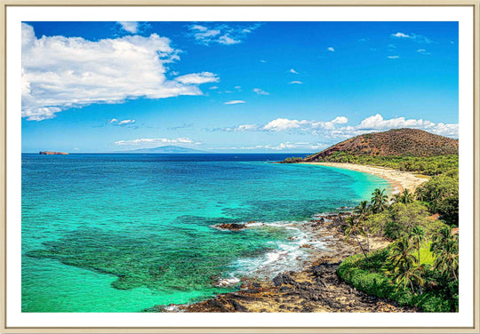 Big Beach Bliss - Maui Fine Art Collective - 3500-5500, 800-3500, beach, Best Moments, Best Sellers, Best Wall Artwork, blue, green, Hawaii, horizontal, Lance Ehrecke, makena, Maui Hawaii Fine Art Photography, Maui Hawaii Wall Art, ocean, open-edition, over-5500, Reef, sand, size-16x-24, size-24-x-36, size-40-x-60