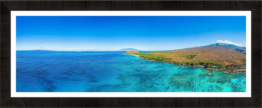 Big Stretch - Maui Fine Art Collective - 3500-5500, 800-3500, aerial, beach, Best Wall Artwork, blue, green, Hawaii, Island, Lance Ehrecke, makena, maui, Maui Hawaii Fine Art Photography, Maui Hawaii Wall Art, ocean, open-edition, over-5500, panoramic, Reef, sand, size-20-x-60, size-30-x-90, teal, Water, waves