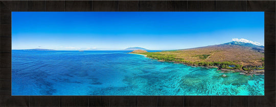 Big Stretch - Maui Fine Art Collective - 3500-5500, 800-3500, aerial, beach, Best Wall Artwork, blue, green, Hawaii, Island, Lance Ehrecke, makena, maui, Maui Hawaii Fine Art Photography, Maui Hawaii Wall Art, ocean, open-edition, over-5500, panoramic, Reef, sand, size-20-x-60, size-30-x-90, teal, Water, waves