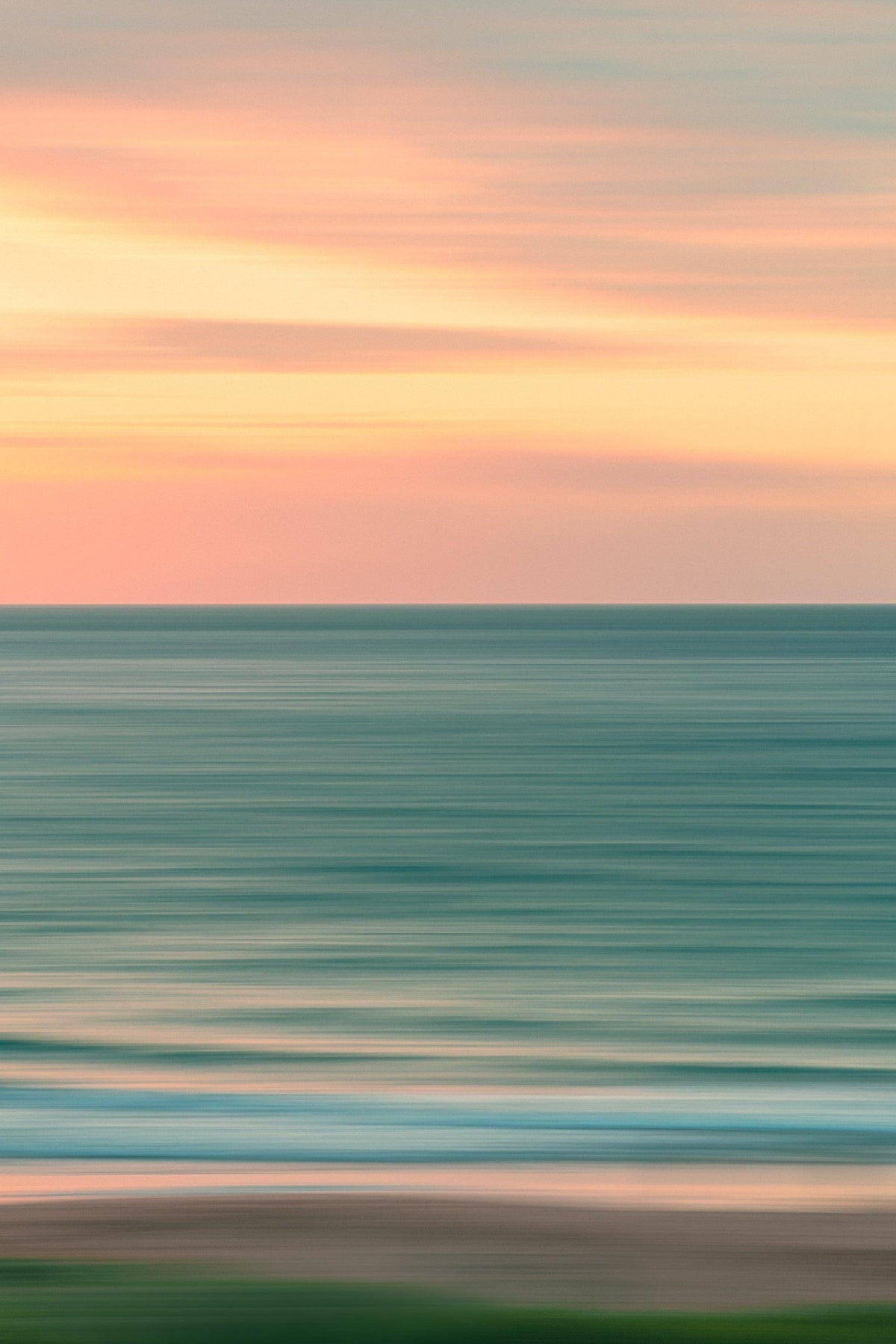 Evening Embrace by Lance Ehrecke, abstract photograph created with intentional camera movement at Wailea Beach, Maui.