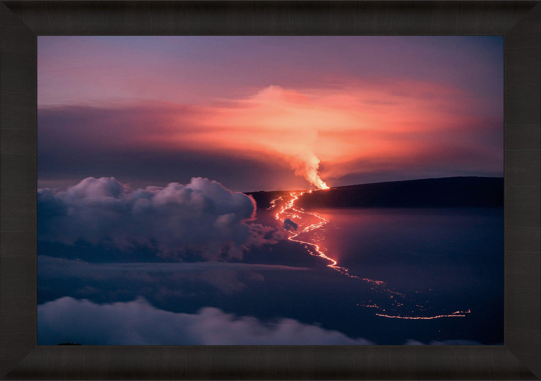 Fiery Nightfall - Maui Fine Art Collective - 3500-5500, 800-3500, Acrylic, Artwork, Best Wall Artwork, Big Island, black, blue, Canvas, clouds, Hawaii, Hawaii Island, horizontal, Island, Lance Ehrecke, maui, Maui Hawaii Fine Art Photography, Maui Hawaii Wall Art, Mauna Loa, Metal, Moody, Mountains, New Moments, open-edition, orange, over-5500, Prints, Purple, size-16-x-24, size-24-x-36, size-40-x-60, Stars, Sunrise, Visual Artwork, yellow