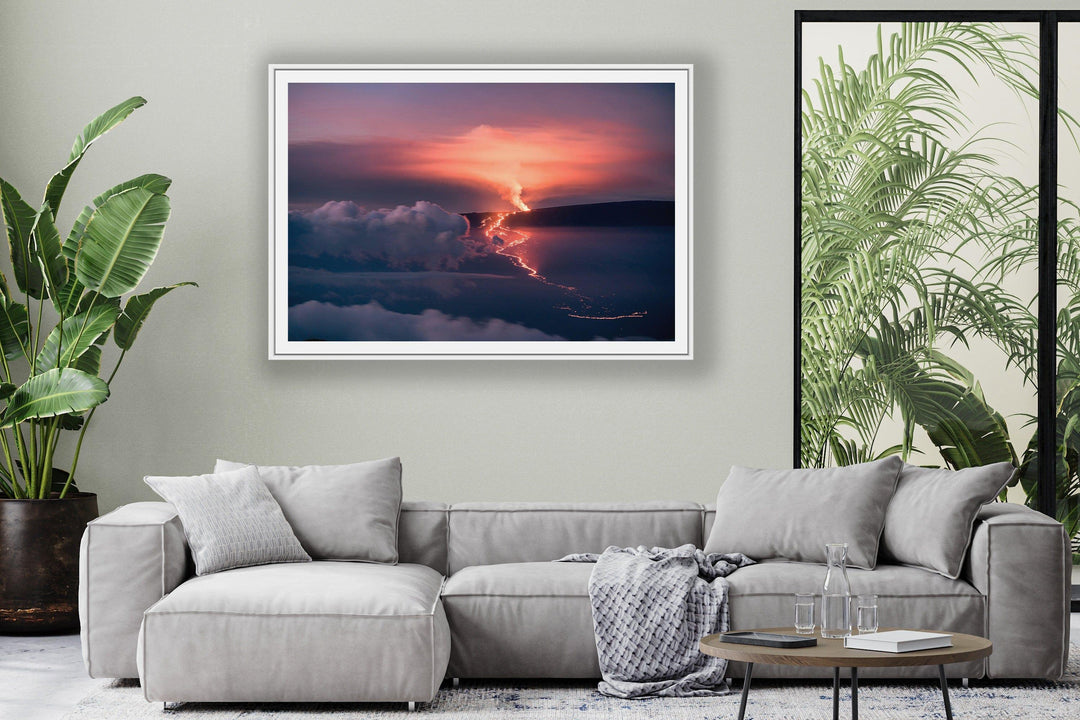 Fiery Nightfall - Maui Fine Art Collective - 3500-5500, 800-3500, Acrylic, Artwork, Best Wall Artwork, Big Island, black, blue, Canvas, clouds, Hawaii, Hawaii Island, horizontal, Island, Lance Ehrecke, maui, Maui Hawaii Fine Art Photography, Maui Hawaii Wall Art, Mauna Loa, Metal, Moody, Mountains, New Moments, open-edition, orange, over-5500, Prints, Purple, size-16-x-24, size-24-x-36, size-40-x-60, Stars, Sunrise, Visual Artwork, yellow