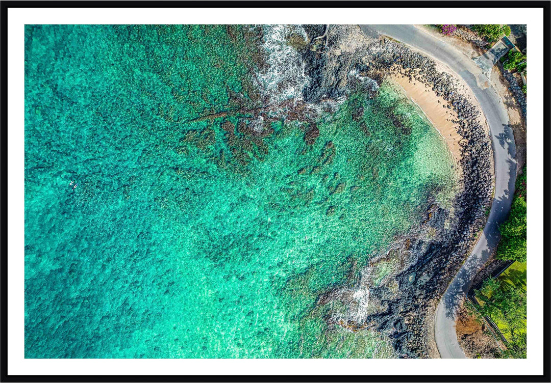 Hidden Gem - Maui Fine Art Collective - 3500-5500, 800-3500, beach, Best Moments, Best Sellers, Best Wall Artwork, black, blue, Cove, green, Hawaii, horizontal, Island, Lance Ehrecke, makena, maui, Maui Hawaii Fine Art Photography, Maui Hawaii Wall Art, new arrivals, New Moments, ocean, open-edition, over-5500, Reef, rocks, sand, size-16x-24, size-24-x-36, size-40-x-60, teal, waves