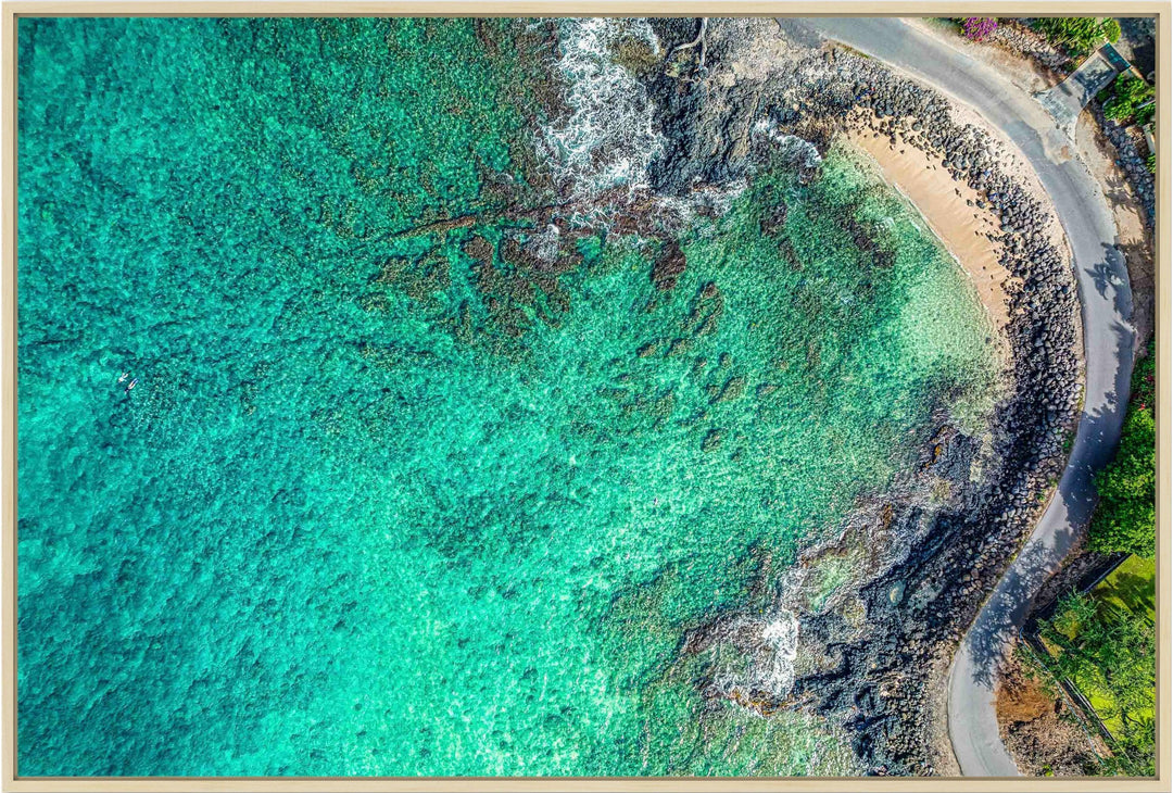 Hidden Gem - Maui Fine Art Collective - 3500-5500, 800-3500, beach, Best Moments, Best Sellers, Best Wall Artwork, black, blue, Cove, green, Hawaii, horizontal, Island, Lance Ehrecke, makena, maui, Maui Hawaii Fine Art Photography, Maui Hawaii Wall Art, new arrivals, New Moments, ocean, open-edition, over-5500, Reef, rocks, sand, size-16x-24, size-24-x-36, size-40-x-60, teal, waves