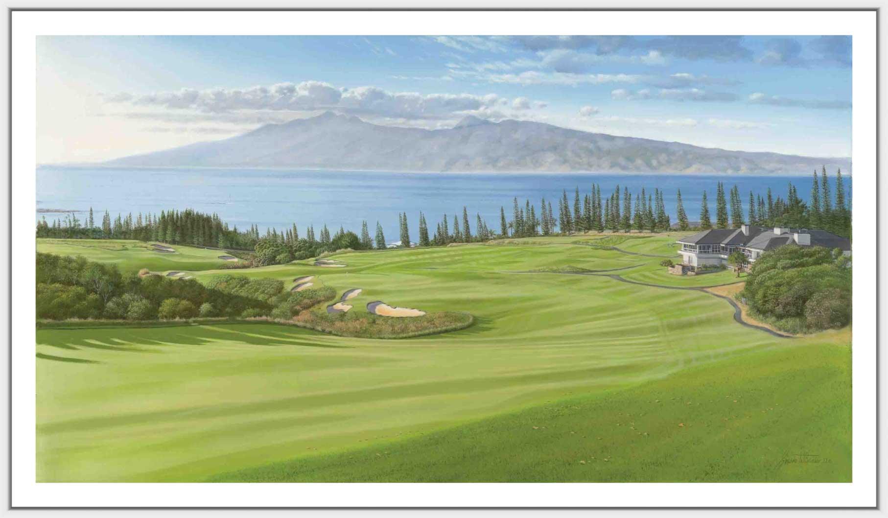 Graeme Baxter Fine Art Print Kapalua Golf Plantation Course Iconic
