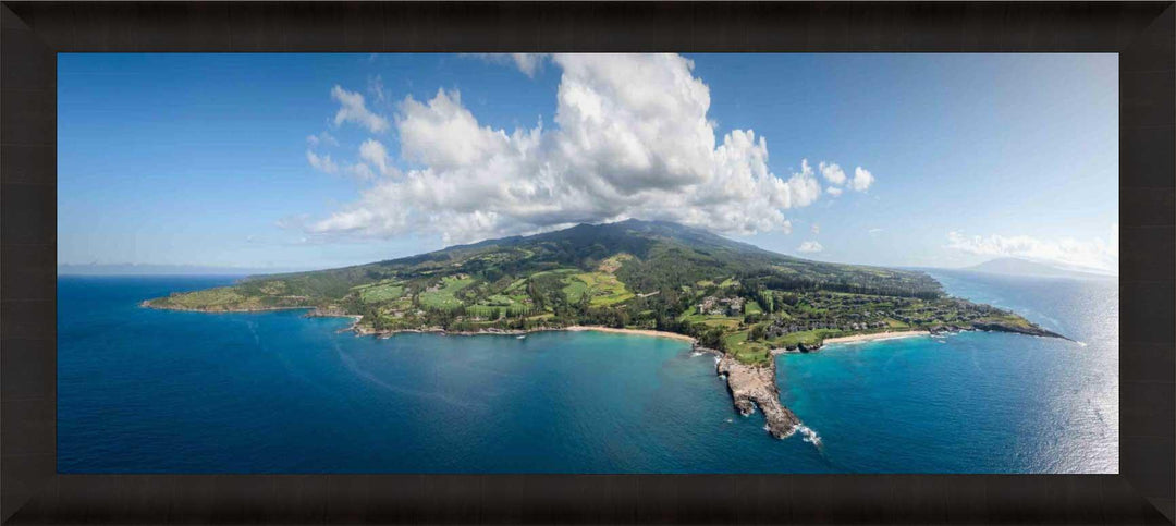 Living Moments Media Open Edition Acrylic / 24" x 60" / Luxury Island Infinity | Nature's Endless Embrace Panoramic Maui Hawaii Wall Art Print Kapalua Golf Bay Island Infinity