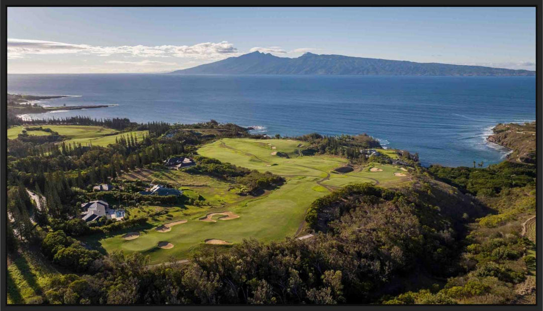 Living Moments Media Open Edition Acrylic / 20" x 35.6" / Black Paradise Captured Maui Fine Art Print Kapalua Golf Plantation Course | Paradise Captured