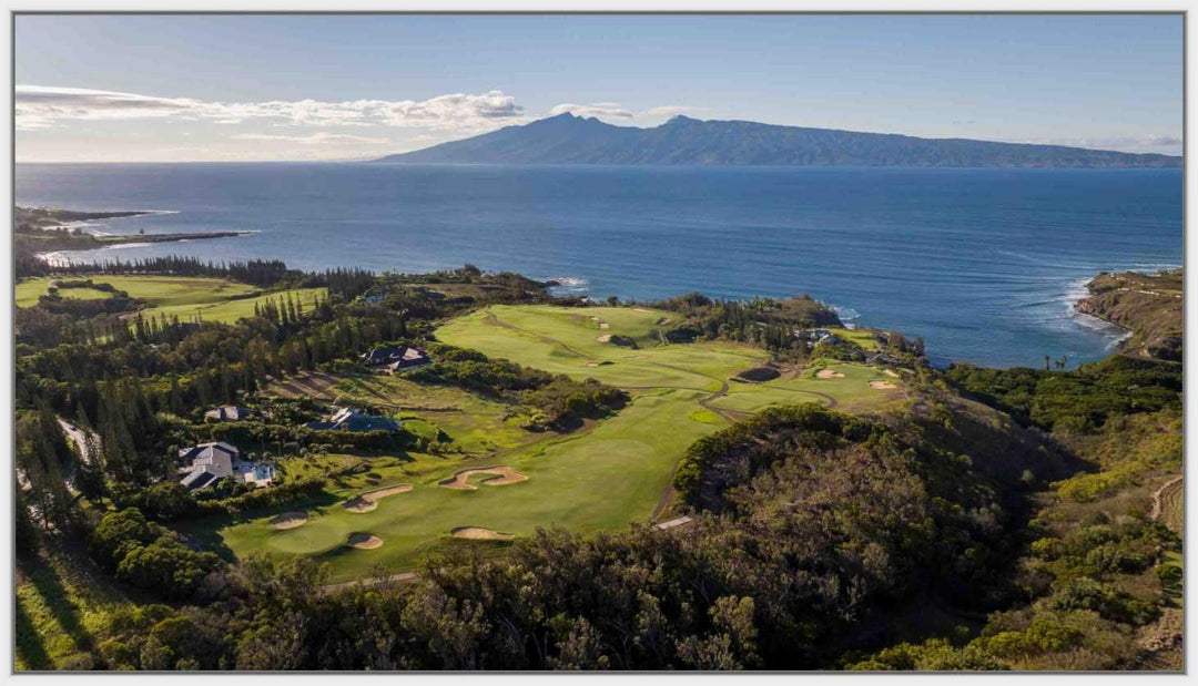 Living Moments Media Open Edition Acrylic / 20" x 35.6" / White Paradise Captured Maui Fine Art Print Kapalua Golf Plantation Course | Paradise Captured