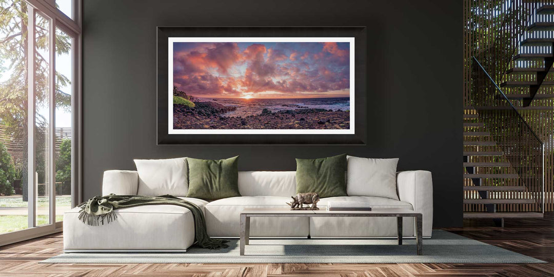 Living Moments Media Open Edition Hawaiian Sunrise Symphony Hawaiian Sunrise Symphony | Vibrant Maui Coastal Fine Artwork