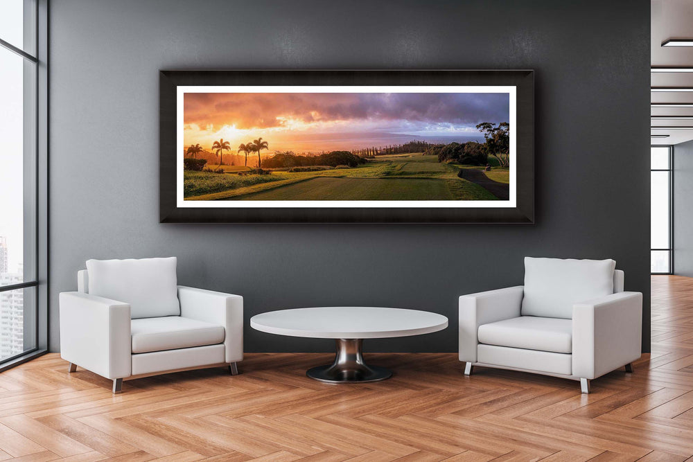 Living Moments Media Open Edition Kapalua's Apex Sunset Kapalua’s Apex Sunset: Luxurious Golf Course Art from Maui