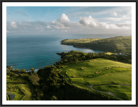 Maui Fine Art Collective Open Edition Acrylic / 42" x 56" / Black w/ Border Honolua Bay Vista Honolua Bay Vista | Kapalua Golf Course Photography Art for Luxury Home Décor