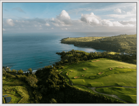 Maui Fine Art Collective Open Edition Acrylic / 42" x 56" / White Honolua Bay Vista Honolua Bay Vista | Kapalua Golf Course Photography Art for Luxury Home Décor