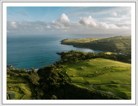 Maui Fine Art Collective Open Edition Acrylic / 42" x 56" / White w/ Border Honolua Bay Vista Honolua Bay Vista | Kapalua Golf Course Photography Art for Luxury Home Décor