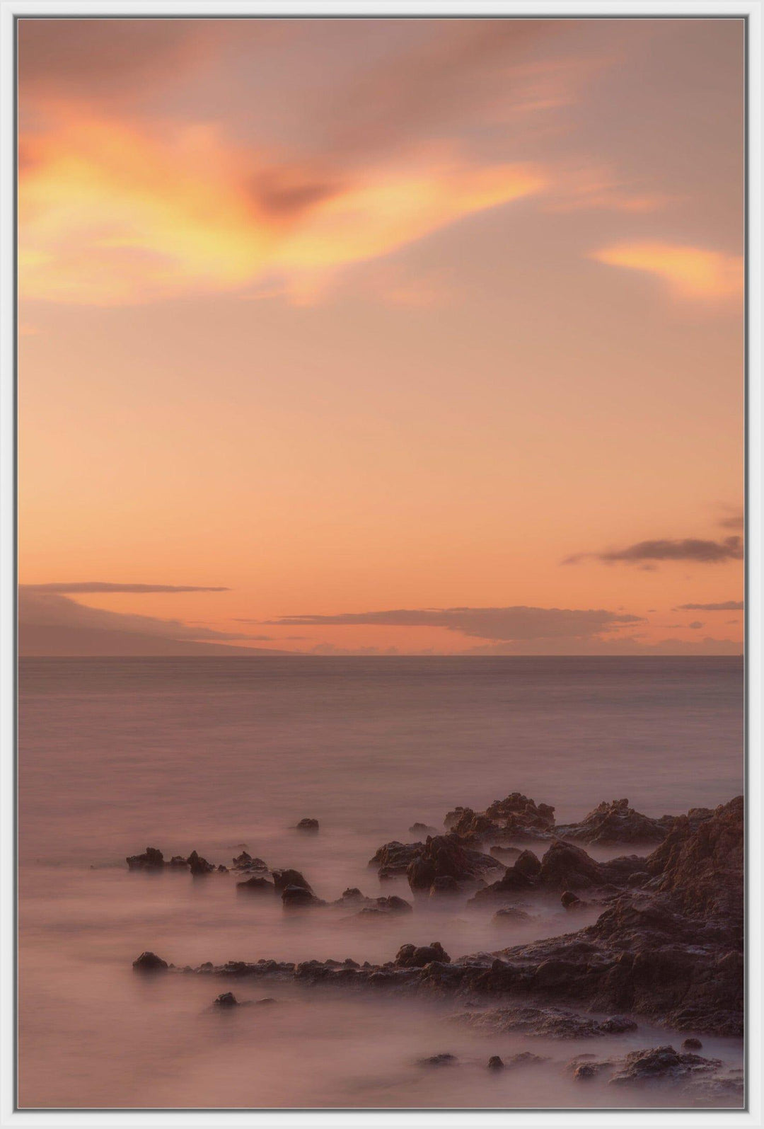 Misty Twilight | Hawaiian Tranquility - Maui Fine Art Collective - 3500-5500, 800-3500, Abstract, Acrylic, Artwork, Best Wall Artwork, black, blue, Canvas, clouds, Coast, Hawaii, Island, kihei, Lance Ehrecke, makena, maui, Maui Hawaii Fine Art Photography, Maui Hawaii Wall Art, Metal, Moody, New Moments, ocean, open-edition, orange, over-5500, pastel, Prints, Purple, rocks, size-16-x-24, size-24-x-36, size-40-x-60, Sunset, Surf, vertical, Visual Artwork, wailea, Water, waves, White, yellow