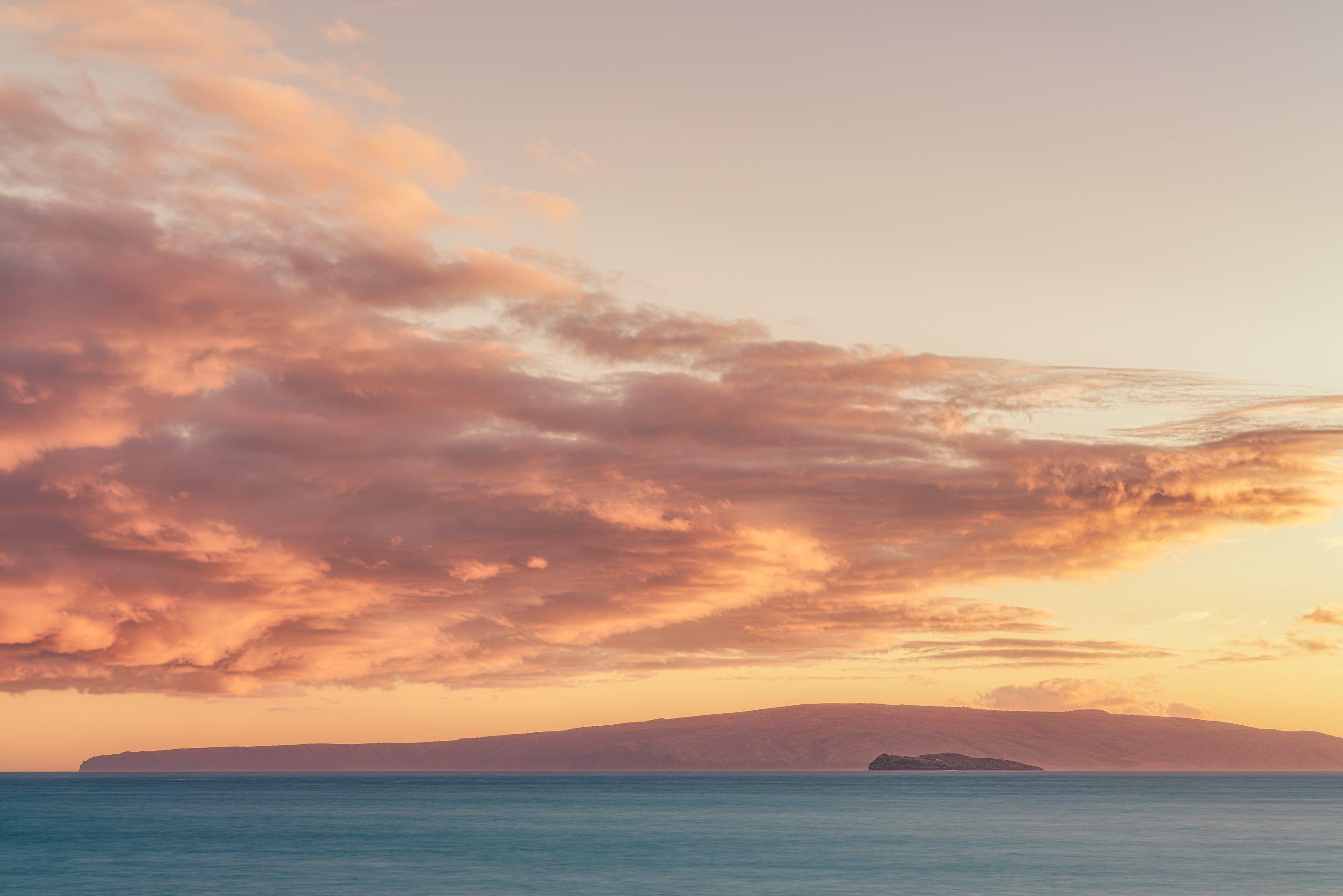 Molokini Serenade - Maui Fine Art Collective - 3500-5500, 800-3500, Acrylic, Artwork, Best Wall Artwork, blue, Canvas, clouds, Coast, Hawaii, horizontal, Island, Lance Ehrecke, maui, Maui Hawaii Fine Art Photography, Maui Hawaii Wall Art, Metal, New Moments, ocean, open-edition, orange, over-5500, pastel, Prints, size-16-x-24, size-24-x-36, size-40-x-60, Sunset, teal, Visual Artwork, wailea