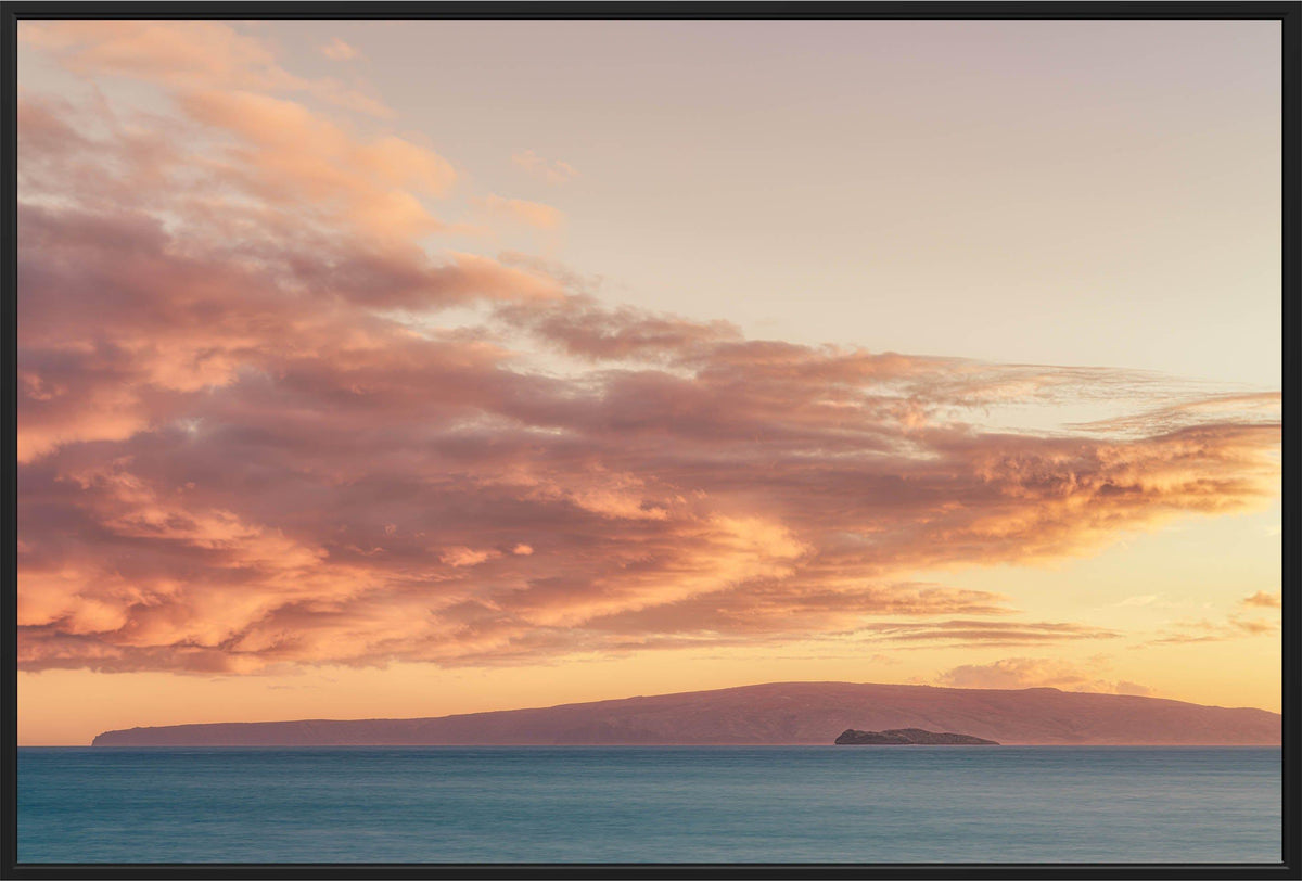 Molokini Serenade - Maui Fine Art Collective - 3500-5500, 800-3500, Acrylic, Artwork, Best Wall Artwork, blue, Canvas, clouds, Coast, Hawaii, horizontal, Island, Lance Ehrecke, maui, Maui Hawaii Fine Art Photography, Maui Hawaii Wall Art, Aluminum, New Moments, ocean, open-edition, orange, over-5500, pastel, Prints, size-16-x-24, size-24-x-36, size-40-x-60, Sunset, teal, Visual Artwork, wailea