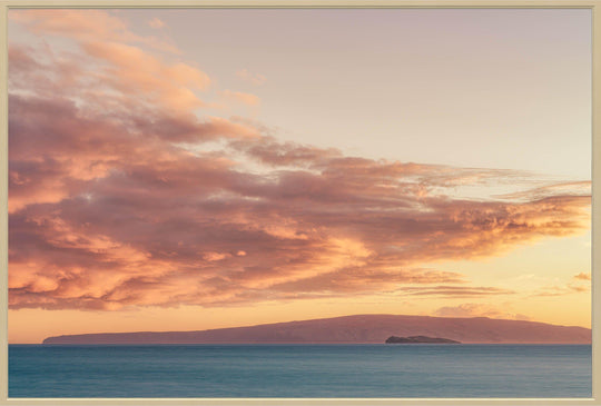 Molokini Serenade - Maui Fine Art Collective - 3500-5500, 800-3500, Acrylic, Artwork, Best Wall Artwork, blue, Canvas, clouds, Coast, Hawaii, horizontal, Island, Lance Ehrecke, maui, Maui Hawaii Fine Art Photography, Maui Hawaii Wall Art, Metal, New Moments, ocean, open-edition, orange, over-5500, pastel, Prints, size-16-x-24, size-24-x-36, size-40-x-60, Sunset, teal, Visual Artwork, wailea