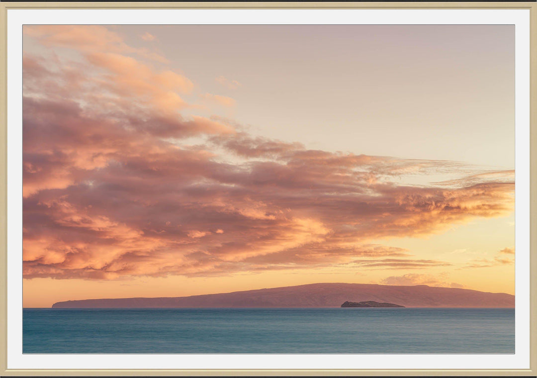 Molokini Serenade - Maui Fine Art Collective - 3500-5500, 800-3500, Acrylic, Artwork, Best Wall Artwork, blue, Canvas, clouds, Coast, Hawaii, horizontal, Island, Lance Ehrecke, maui, Maui Hawaii Fine Art Photography, Maui Hawaii Wall Art, Metal, New Moments, ocean, open-edition, orange, over-5500, pastel, Prints, size-16-x-24, size-24-x-36, size-40-x-60, Sunset, teal, Visual Artwork, wailea