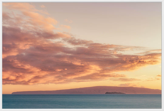 Molokini Serenade - Maui Fine Art Collective - 3500-5500, 800-3500, Acrylic, Artwork, Best Wall Artwork, blue, Canvas, clouds, Coast, Hawaii, horizontal, Island, Lance Ehrecke, maui, Maui Hawaii Fine Art Photography, Maui Hawaii Wall Art, Metal, New Moments, ocean, open-edition, orange, over-5500, pastel, Prints, size-16-x-24, size-24-x-36, size-40-x-60, Sunset, teal, Visual Artwork, wailea