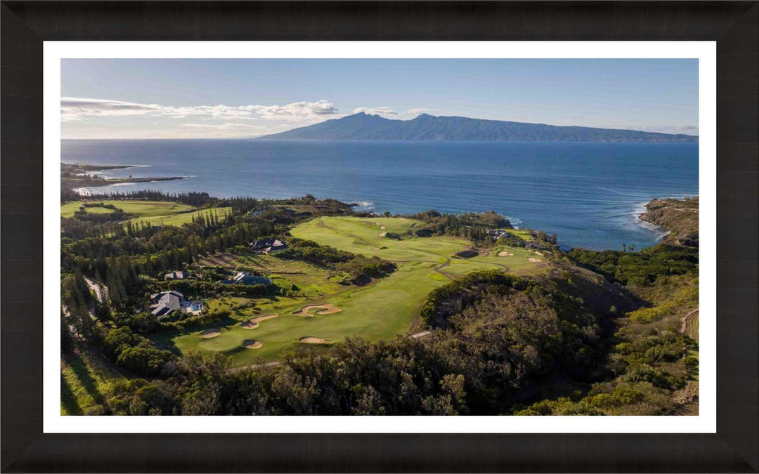 Living Moments Media Open Edition Acrylic / 20" x 35.6" / Luxury w/ Border Paradise Captured Maui Fine Art Print Kapalua Golf Plantation Course | Paradise Captured
