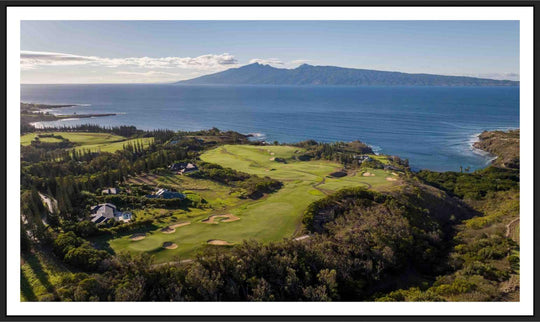 Living Moments Media Open Edition Acrylic / 20" x 35.6" / Black w/ Border Paradise Captured Maui Fine Art Print Kapalua Golf Plantation Course | Paradise Captured