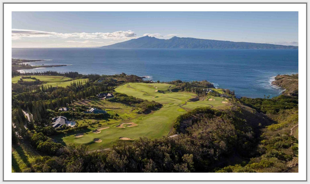 Living Moments Media Open Edition Acrylic / 20" x 35.6" / White w/ Border Paradise Captured Maui Fine Art Print Kapalua Golf Plantation Course | Paradise Captured
