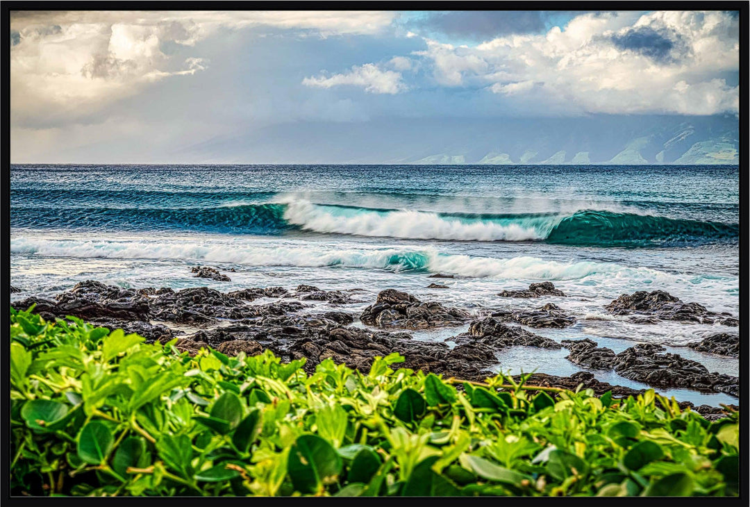 Ripcurl - Maui Fine Art Collective - 3500-5500, 800-3500, Best Moments, Best Sellers, Best Wall Artwork, black, blue, clouds, green, Hawaii, horizontal, Island, Kahana, lahaina, Lance Ehrecke, maui, Maui Hawaii Fine Art Photography, Maui Hawaii Wall Art, ocean, open-edition, over-5500, Reef, rocks, size-16x-24, size-24-x-36, size-40-x-60, Surf, Water, waves