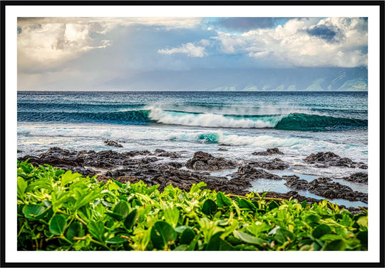 Ripcurl - Maui Fine Art Collective - 3500-5500, 800-3500, Best Moments, Best Sellers, Best Wall Artwork, black, blue, clouds, green, Hawaii, horizontal, Island, Kahana, lahaina, Lance Ehrecke, maui, Maui Hawaii Fine Art Photography, Maui Hawaii Wall Art, ocean, open-edition, over-5500, Reef, rocks, size-16x-24, size-24-x-36, size-40-x-60, Surf, Water, waves