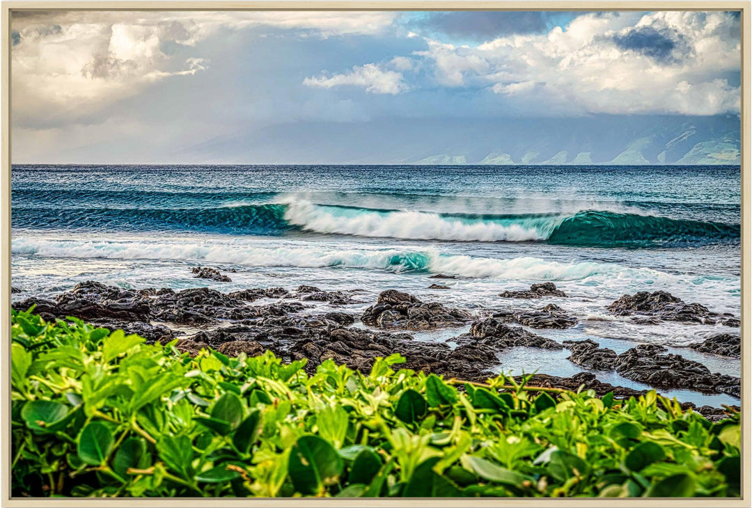 Ripcurl - Maui Fine Art Collective - 3500-5500, 800-3500, Best Moments, Best Sellers, Best Wall Artwork, black, blue, clouds, green, Hawaii, horizontal, Island, Kahana, lahaina, Lance Ehrecke, maui, Maui Hawaii Fine Art Photography, Maui Hawaii Wall Art, ocean, open-edition, over-5500, Reef, rocks, size-16x-24, size-24-x-36, size-40-x-60, Surf, Water, waves