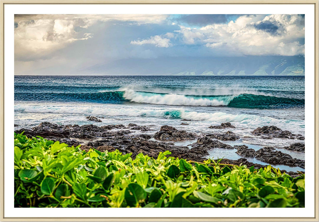 Ripcurl - Maui Fine Art Collective - 3500-5500, 800-3500, Best Moments, Best Sellers, Best Wall Artwork, black, blue, clouds, green, Hawaii, horizontal, Island, Kahana, lahaina, Lance Ehrecke, maui, Maui Hawaii Fine Art Photography, Maui Hawaii Wall Art, ocean, open-edition, over-5500, Reef, rocks, size-16x-24, size-24-x-36, size-40-x-60, Surf, Water, waves