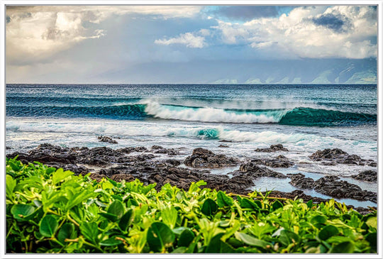 Ripcurl - Maui Fine Art Collective - 3500-5500, 800-3500, Best Moments, Best Sellers, Best Wall Artwork, black, blue, clouds, green, Hawaii, horizontal, Island, Kahana, lahaina, Lance Ehrecke, maui, Maui Hawaii Fine Art Photography, Maui Hawaii Wall Art, ocean, open-edition, over-5500, Reef, rocks, size-16x-24, size-24-x-36, size-40-x-60, Surf, Water, waves