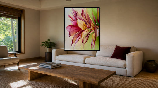Erin Sabado, Wailea Ti, in a living room