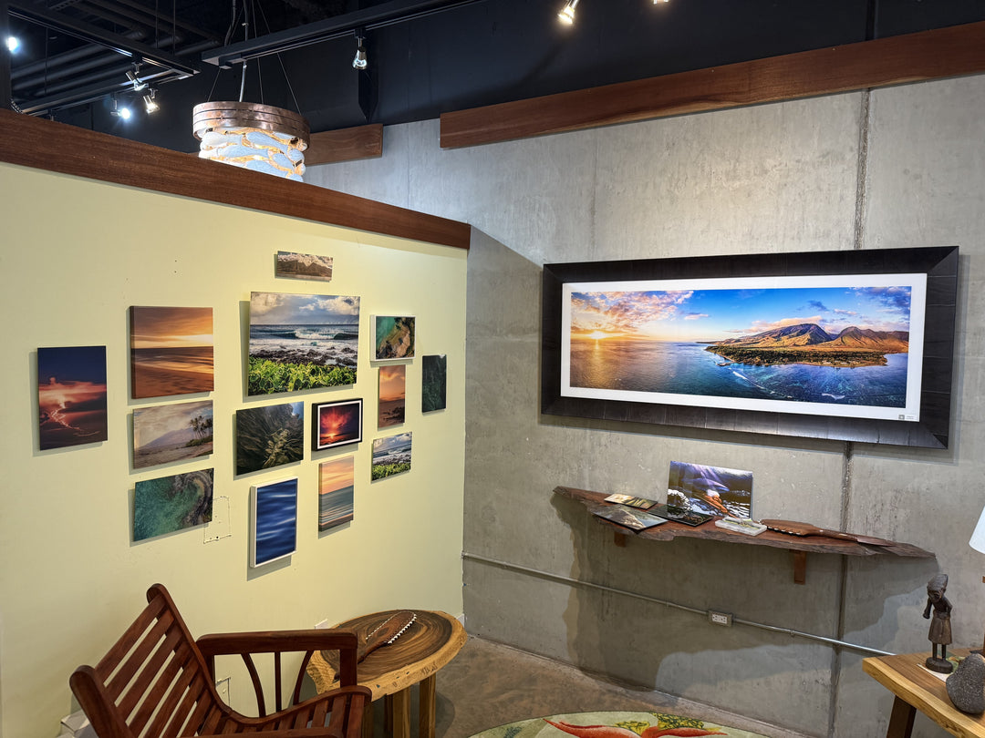 Lance Ehrecke — two walls of art, Sabado Galleries Wailea, Oct 2024 install