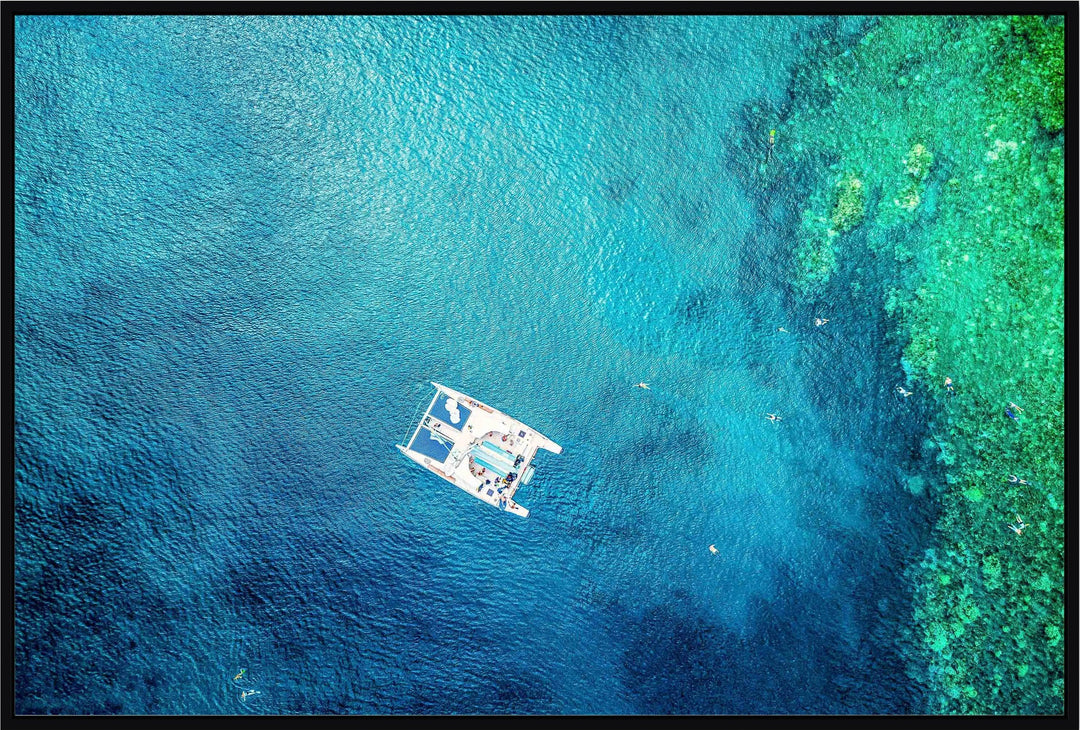 Sea Searching - Maui Fine Art Collective - 3500-5500, 800-3500, Best Wall Artwork, black, blue, Boat, Cove, green, Hawaii, Honolua, horizontal, Island, lahaina, Lance Ehrecke, maui, Maui Hawaii Fine Art Photography, Maui Hawaii Wall Art, ocean, open-edition, over-5500, Reef, rocks, size-16x-24, size-24-x-36, size-40-x-60, Snorkeling, teal