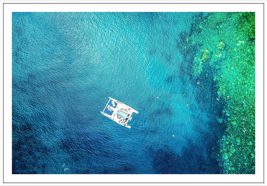 Sea Searching - Maui Fine Art Collective - 3500-5500, 800-3500, Best Wall Artwork, black, blue, Boat, Cove, green, Hawaii, Honolua, horizontal, Island, lahaina, Lance Ehrecke, maui, Maui Hawaii Fine Art Photography, Maui Hawaii Wall Art, ocean, open-edition, over-5500, Reef, rocks, size-16x-24, size-24-x-36, size-40-x-60, Snorkeling, teal