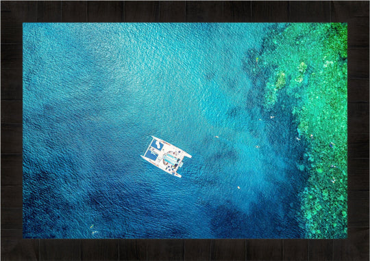 Sea Searching - Maui Fine Art Collective - 3500-5500, 800-3500, Best Wall Artwork, black, blue, Boat, Cove, green, Hawaii, Honolua, horizontal, Island, lahaina, Lance Ehrecke, maui, Maui Hawaii Fine Art Photography, Maui Hawaii Wall Art, ocean, open-edition, over-5500, Reef, rocks, size-16x-24, size-24-x-36, size-40-x-60, Snorkeling, teal