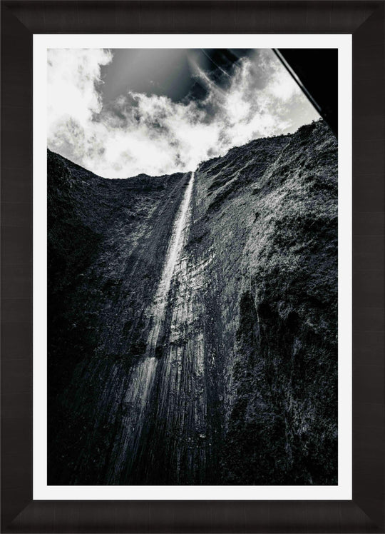 Skyward Spectacular | The Awe of Maui's Tallest Falls - Maui Fine Art Collective - Abstract, Acrylic, Artwork, Best Wall Artwork, Black & White, Canvas, Hawaii, Helicopter, Island, Lance Ehrecke, maui, Maui Hawaii Fine Art Photography, Maui Hawaii Wall Art, Metal, Moody, Mountains, new arrivals, New Moments, open-edition, Prints, rocks, size-16-x-24, size-24-x-36, size-40-x-60, vertical, Visual Artwork, Water, Waterfalls, White