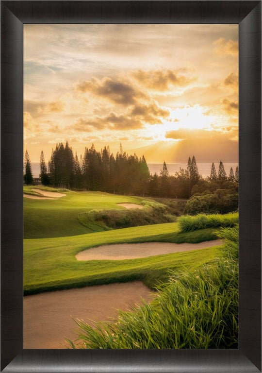 Sunset's Gateway - Maui Fine Art Collective - 3500-5500, 800-3500, Acrylic, Artwork, Best Wall Artwork, Canvas, Golf, Golf Course, Hawaii, Hole 1, Island, Kapalua, Kapalua Golf, Lance Ehrecke, maui, Maui Hawaii Fine Art Photography, Maui Hawaii Wall Art, Metal, open-edition, over-5500, Plantation Course, Prints, size-16-x-24, size-24-x-36, size-40-x-60, vertical, Visual Artwork