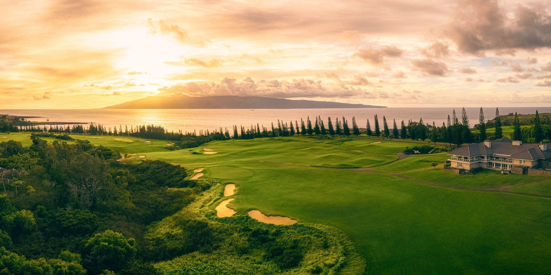 Twilight Triumph - Maui Fine Art Collective - 3500-5500, 800-3500, Acrylic, Artwork, Best Wall Artwork, Canvas, Golf, Golf Course, Hawaii, Hole 18, horizontal, Island, Kapalua, Kapalua Golf, Lance Ehrecke, maui, Maui Hawaii Fine Art Photography, Maui Hawaii Wall Art, Metal, open-edition, over-5500, Plantation Course, Prints, size-20-x-40, size-35-x-70, size-40-x-80, Visual Artwork