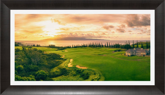 Twilight Triumph - Maui Fine Art Collective - 3500-5500, 800-3500, Acrylic, Artwork, Best Wall Artwork, Canvas, Golf, Golf Course, Hawaii, Hole 18, horizontal, Island, Kapalua, Kapalua Golf, Lance Ehrecke, maui, Maui Hawaii Fine Art Photography, Maui Hawaii Wall Art, Metal, open-edition, over-5500, Plantation Course, Prints, size-20-x-40, size-35-x-70, size-40-x-80, Visual Artwork