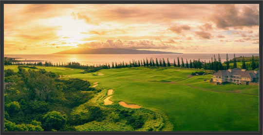 Twilight Triumph - Maui Fine Art Collective - 3500-5500, 800-3500, Acrylic, Artwork, Best Wall Artwork, Canvas, Golf, Golf Course, Hawaii, Hole 18, horizontal, Island, Kapalua, Kapalua Golf, Lance Ehrecke, maui, Maui Hawaii Fine Art Photography, Maui Hawaii Wall Art, Metal, open-edition, over-5500, Plantation Course, Prints, size-20-x-40, size-35-x-70, size-40-x-80, Visual Artwork