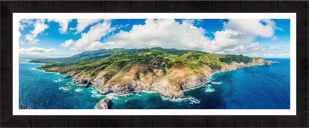 Waihee Wonders - Maui Fine Art Collective - 3500-5500, 800-3500, aerial, Best Wall Artwork, blue, clouds, Coast, green, Hawaii, Island, Lance Ehrecke, maui, Maui Hawaii Fine Art Photography, Maui Hawaii Wall Art, new arrivals, New Moments, ocean, open-edition, over-5500, panoramic, size-20-x-60, size-30-x-90, teal, Waihee, Water, waves