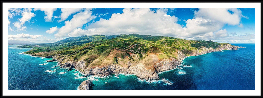 Waihee Wonders - Maui Fine Art Collective - 3500-5500, 800-3500, aerial, Best Wall Artwork, blue, clouds, Coast, green, Hawaii, Island, Lance Ehrecke, maui, Maui Hawaii Fine Art Photography, Maui Hawaii Wall Art, new arrivals, New Moments, ocean, open-edition, over-5500, panoramic, size-20-x-60, size-30-x-90, teal, Waihee, Water, waves