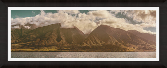 West Maui Mountain Majesty - Maui Fine Art Collective - 3500-5500, 800-3500, Acrylic, Artwork, Best Wall Artwork, Boat, Canvas, clouds, Coast, green, Hawaii, Island, lahaina, Lance Ehrecke, maui, Maui Hawaii Fine Art Photography, Maui Hawaii Wall Art, Metal, Moody, Mountains, New Moments, ocean, open-edition, over-5500, panoramic, Prints, size-20-x-60, size-30-x-90, Sunrise, Visual Artwork, Water, waves, White, yellow