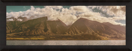 West Maui Mountain Majesty - Maui Fine Art Collective - 3500-5500, 800-3500, Acrylic, Artwork, Best Wall Artwork, Boat, Canvas, clouds, Coast, green, Hawaii, Island, lahaina, Lance Ehrecke, maui, Maui Hawaii Fine Art Photography, Maui Hawaii Wall Art, Metal, Moody, Mountains, New Moments, ocean, open-edition, over-5500, panoramic, Prints, size-20-x-60, size-30-x-90, Sunrise, Visual Artwork, Water, waves, White, yellow